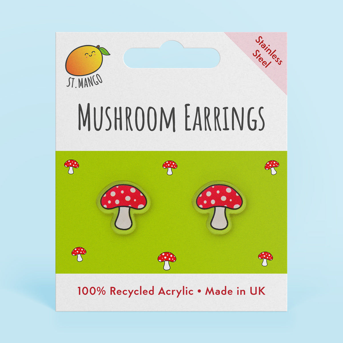 Mushroom Stud Earrings