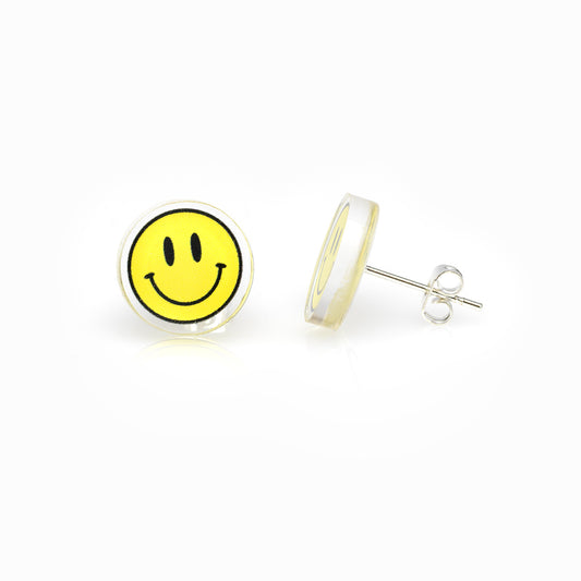 Happy Face Stud Earrings