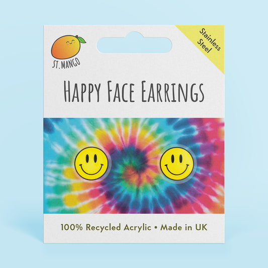 Happy Face Stud Earrings