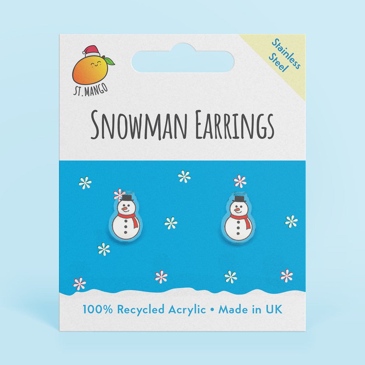 Snowman Stud Earrings