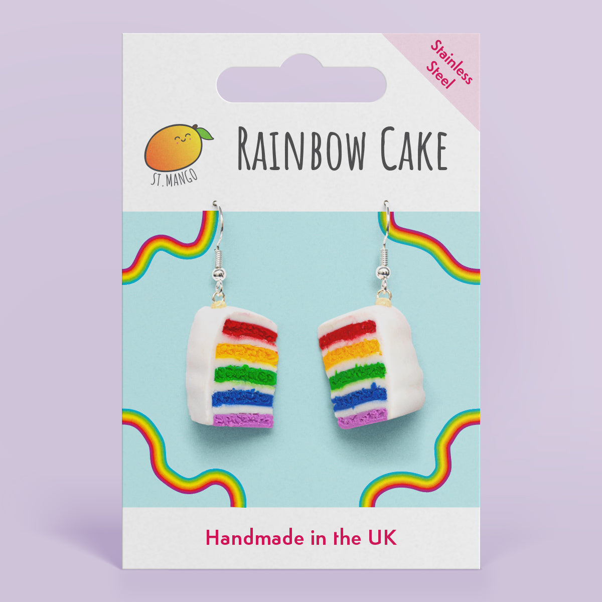 Rainbow Cake Dangle Earrings