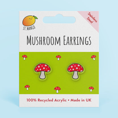 Mushroom Stud Earrings
