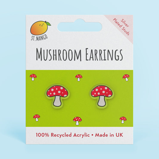 Mushroom Stud Earrings