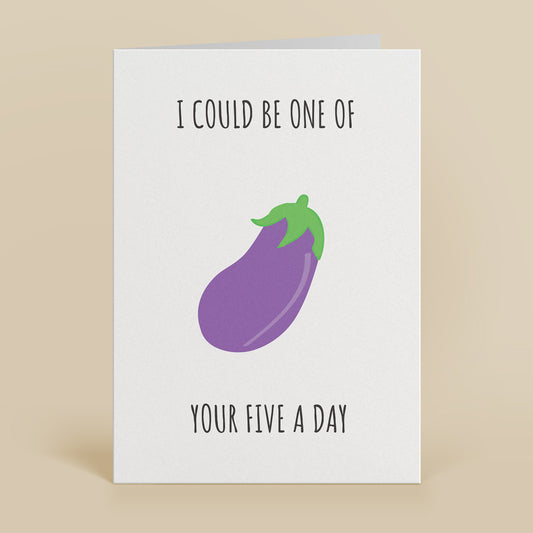 Five a Day Valentine Greetings Card