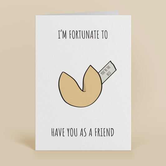 Fortune Cookie Friend Greetings Card