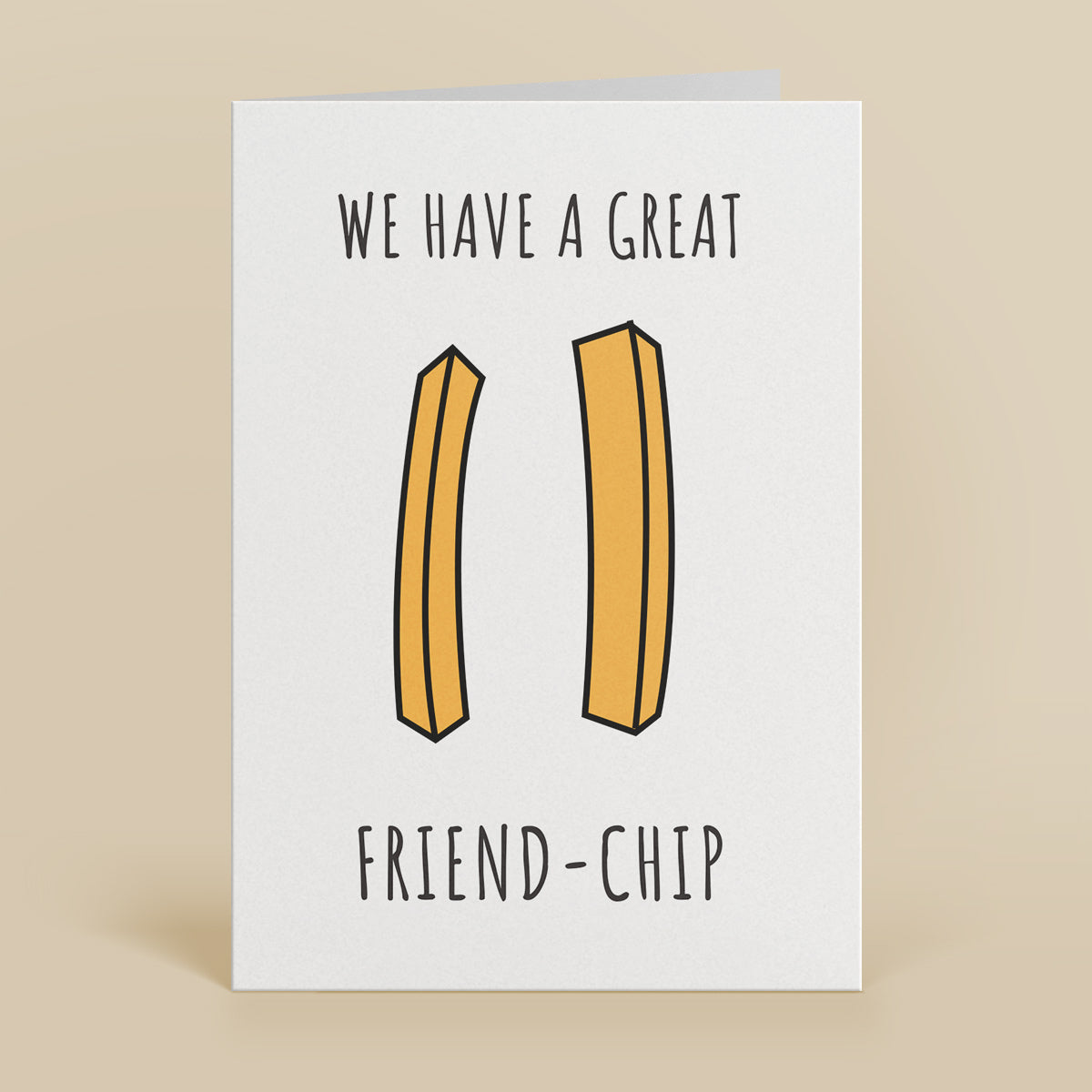 Friend-chip Greetings Card