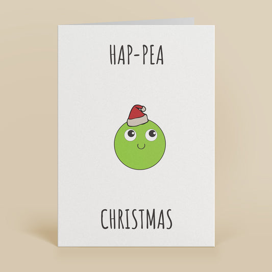 Hap-pea Christmas Greetings Card