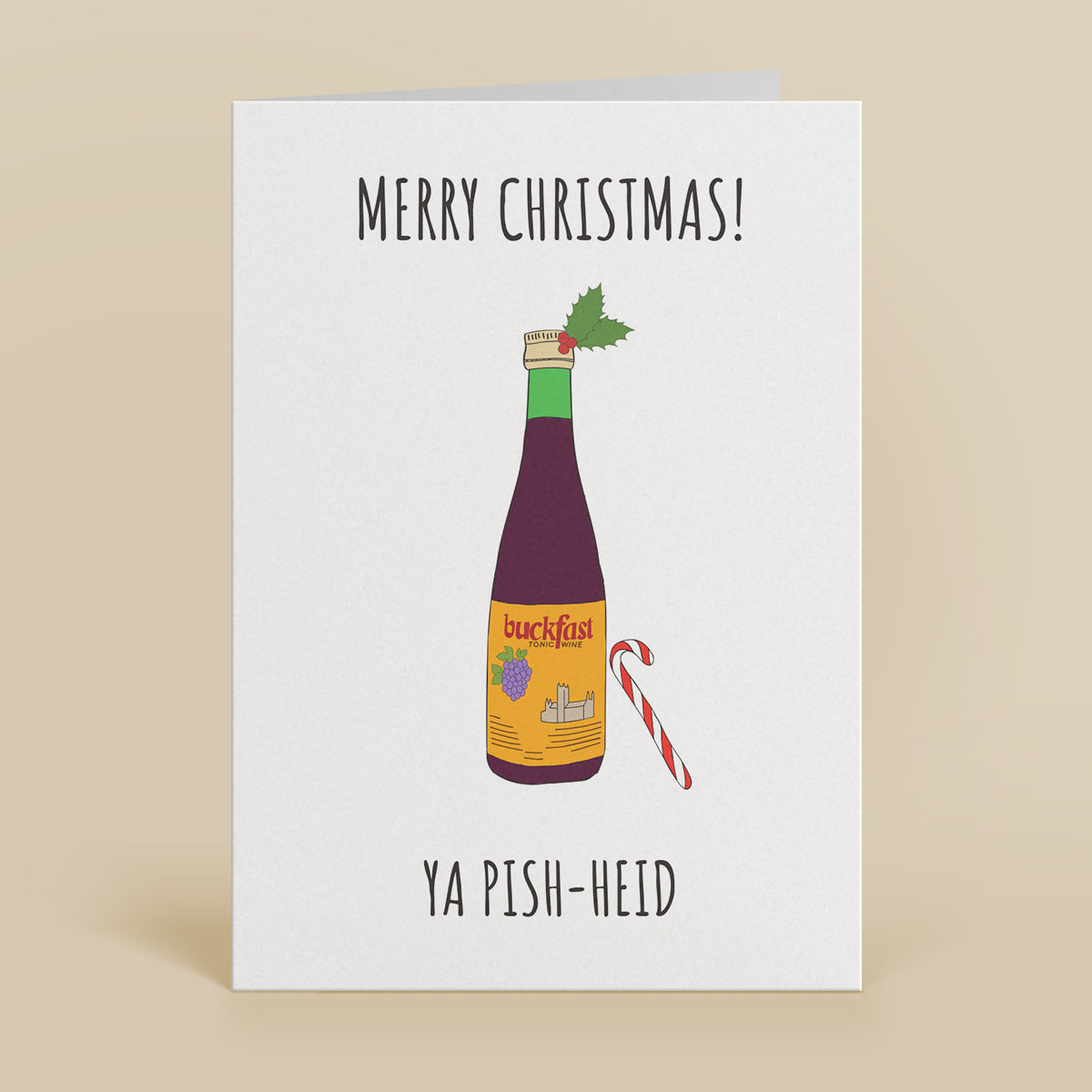 Christmas Pish-Heid Greetings Card