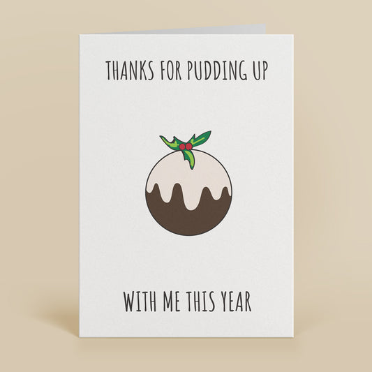 Christmas Pudding Greetings Card