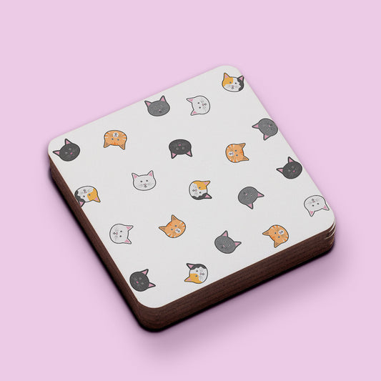 Cats Square Coaster