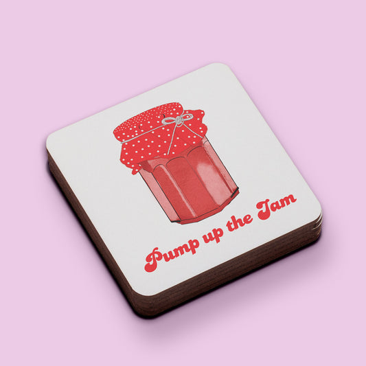 Pump up the Jam Square Coaster