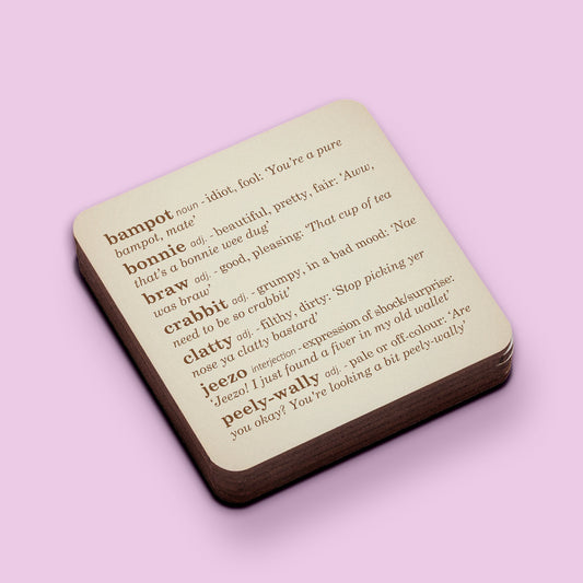 Bampot Scottish Slang Square Coaster