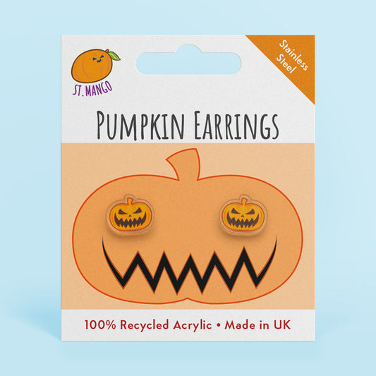 Pumpkin Halloween Stud Earrings