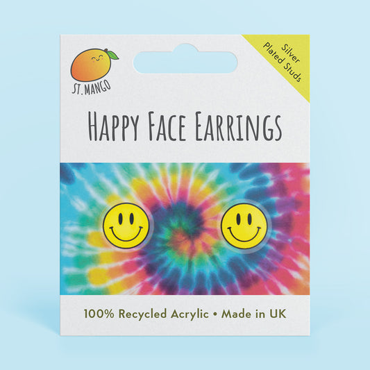 Happy Face Stud Earrings