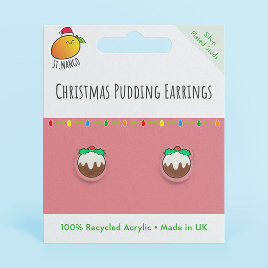 Christmas Pudding Stud Earrings