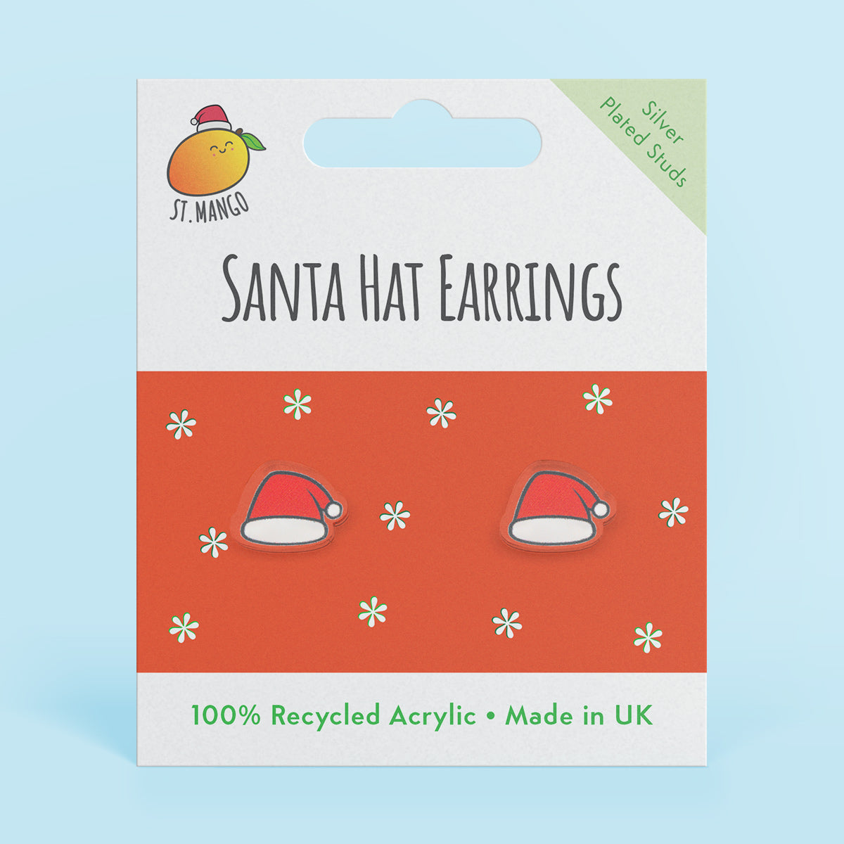 Santa Hat Stud Earrings