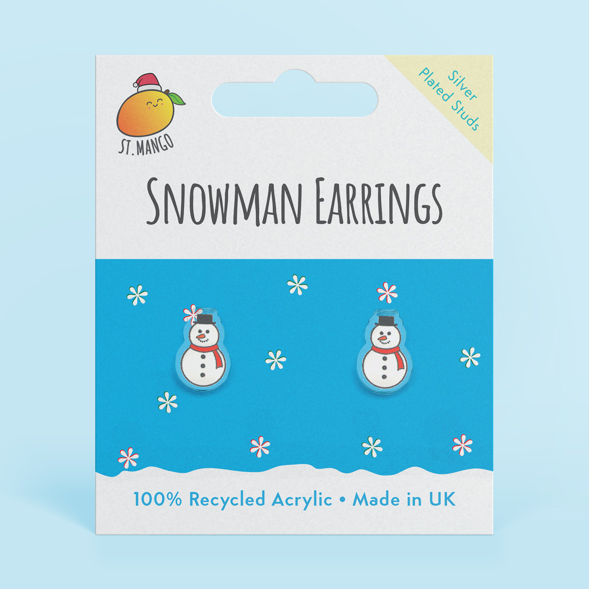 Snowman Stud Earrings