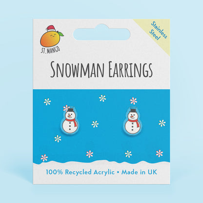 Snowman Stud Earrings