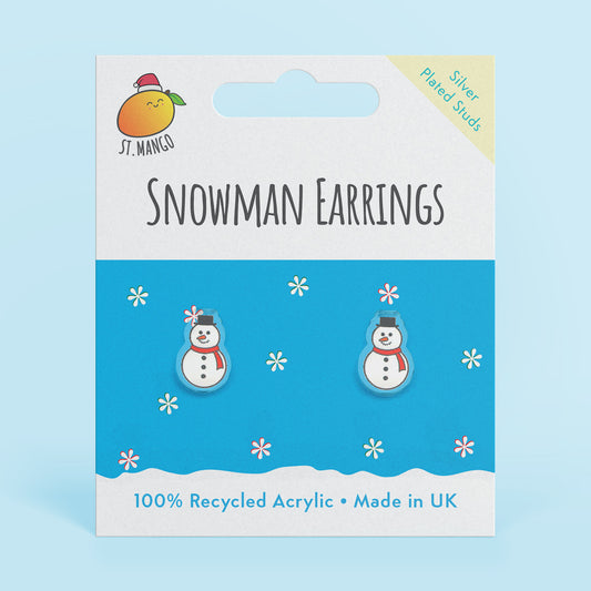 Snowman Stud Earrings