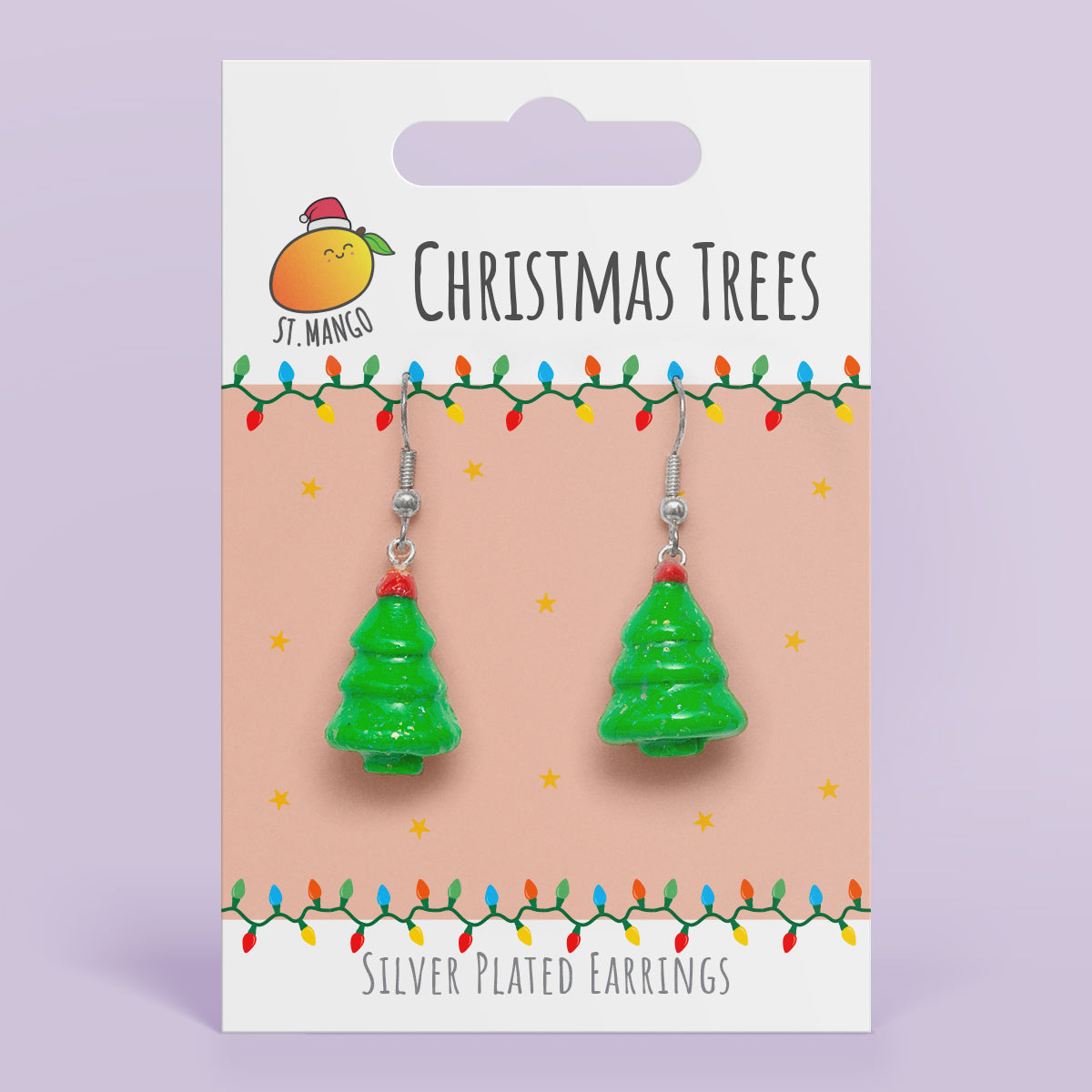 Christmas Tree Dangle Earrings