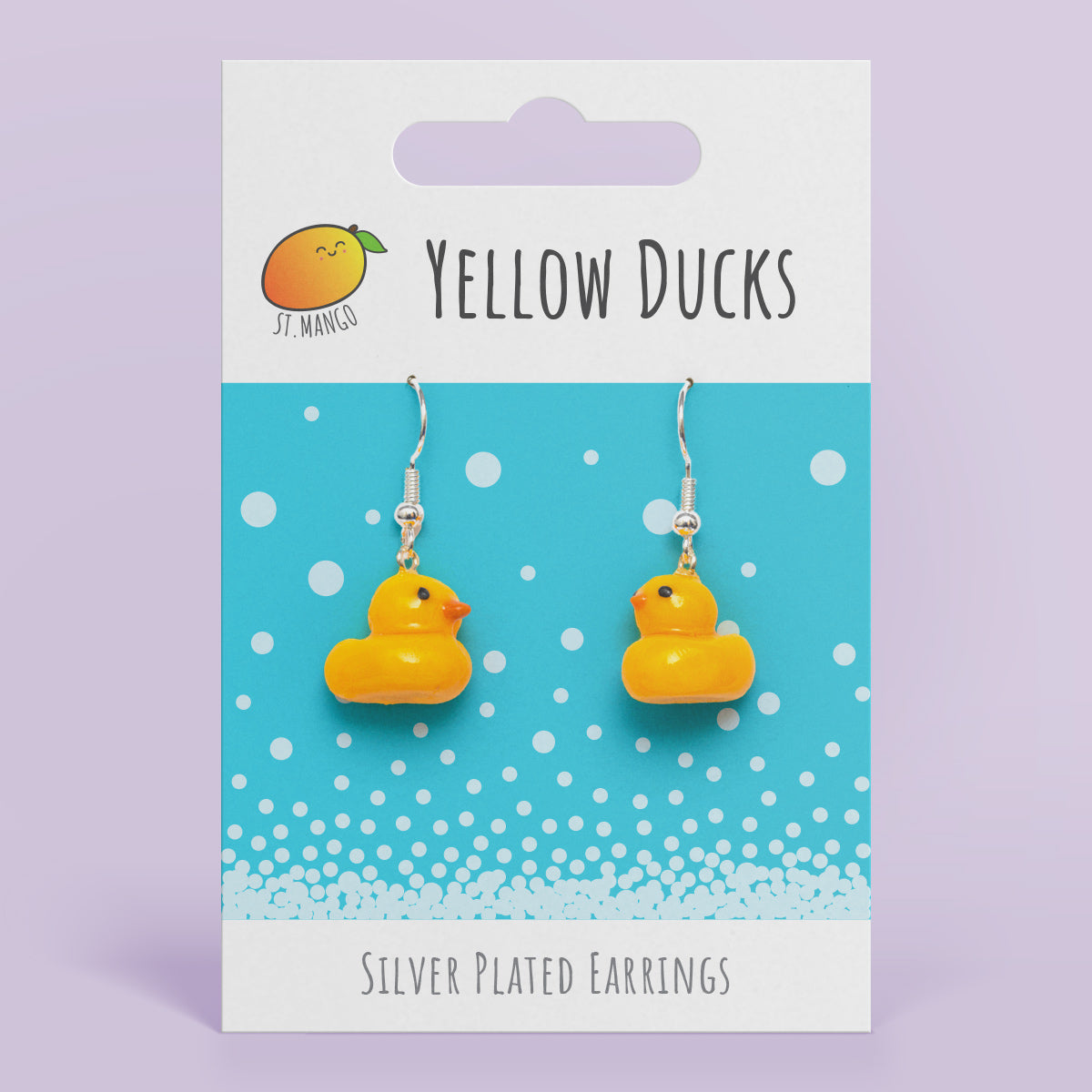 Yellow Ducks Dangle Earrings