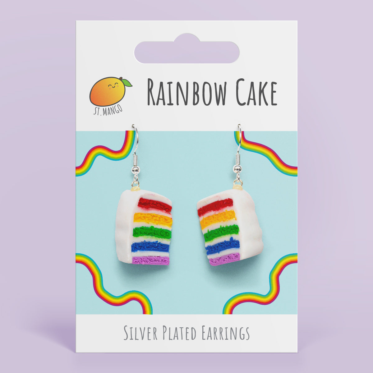 Rainbow Cake Dangle Earrings