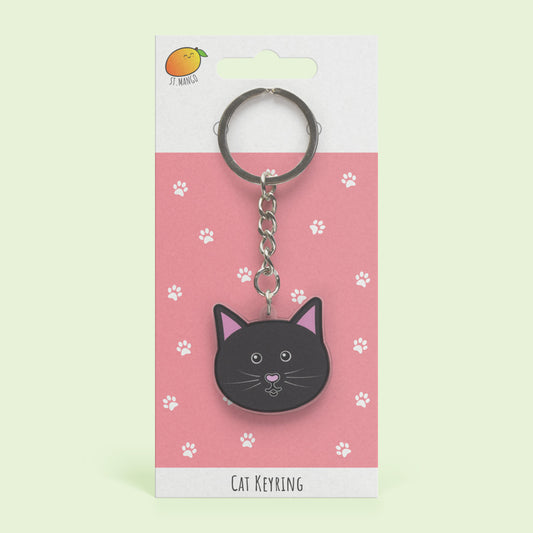 Black Cat Acrylic Keyring