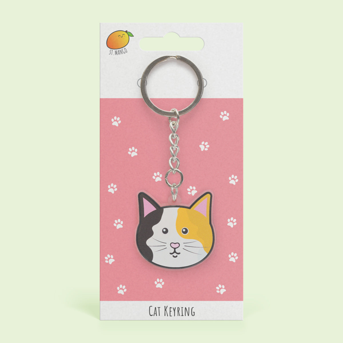 Tortoiseshell Cat Acrylic Keyring