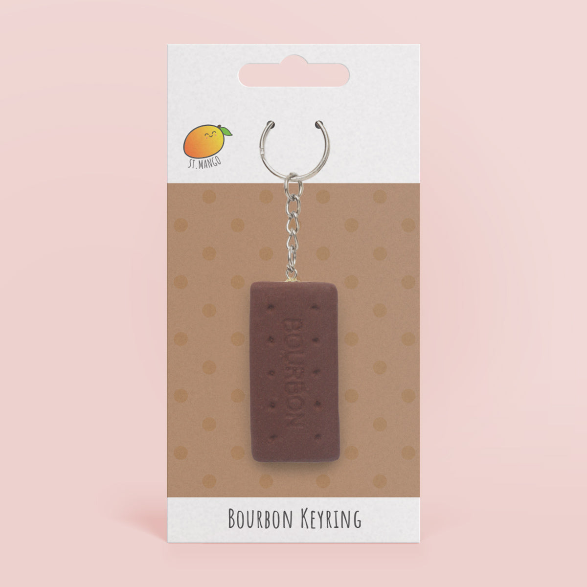 Bourbon Biscuit Sculpted Keyring