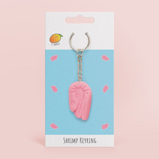 Shrimp Sculpted Keyring