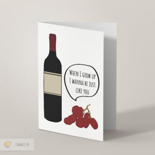Wine Greetings Card