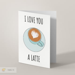 Latte Greetings Card